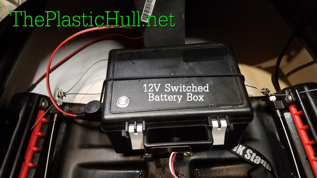 Bilge Pump Connected to Battery Box in Cockpit of Kayak